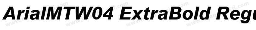ArialMTW04 ExtraBold Regular字体转换